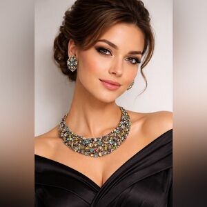 Heidi Daus Fantasy in Flight Necklace/Earrings set